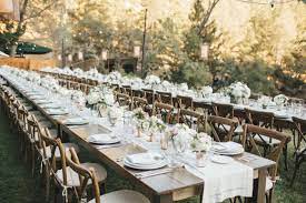 Calistoga Ranch Napa Wedding Reception Farm Table Lommel Lawn Calistoga Ranch Ranch Wedding Venue Napa Wedding Venues