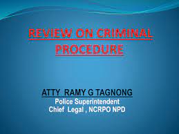 SOLUTION: Criminal procedure rule 110 to 127 by atty tagnong ppt version 1  - Studypool