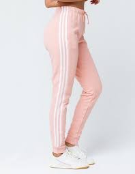 Adidas Originals Three Stripe Cuffed Sweatpants In Black Adidas Regular Tp Cuff Light Pink Womens Sweatpants Ltpnk 336880380 Womens Sweatpants Cute Sweatpants Pink Adidas Outfit