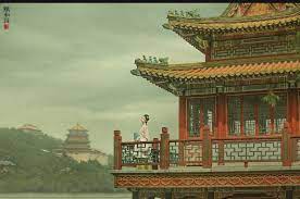 春湖落日水拖蓝 天影楼台上下涵 十里青山行画里 双飞百鸟似江南 满山松柏成林 林下缀以繁花 堤岸间种桃柳 湖中一片荷香 kiến truc kiến truc cổ cosplay