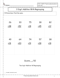 Two Digit Addition Worksheets Free Math Worksheets Math Worksheets 2nd Grade Math
