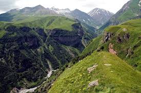 The Valley Of Georgian Military Highway Caucasus Mountains Border Between Georgia And Chechnya By Salajeana S Phot Caucasus Mountains The Valley Aerial View