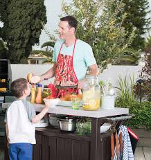 Keter 4.5 out of 5 stars 5,816 ratings Keter Unity Xl Portable Outdoor Table And Storage Cabinet With Hooks For Grill Accessories Stainless Steel Top For Patio Kitchen Island Or Bar Cart Espresso Brown Buy Online In Canada At Desertcart