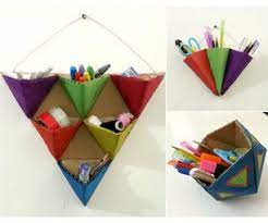 diy triangle organizers hiasan hadiah buatan tangan tempat pensil