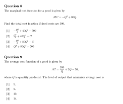 Apr 25, 2021 · calculate the marginal cost, marginal revenue and the marginal profit of producing 7 5 75 7 5 phones. Question 8 The Marginal Cost Function For A Good Is Chegg Com