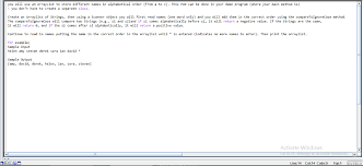 Find idioms alphabetically from letter a to z. Solved You Will Use An Arraylist To Store Different Names Chegg Com