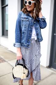 Black And White Gingham Midi Skirt Ruffled Gingham And My End Of Summer Bucket List Wishes Reality Gingham Skirt Outfit Summer Outfits Women Fashion