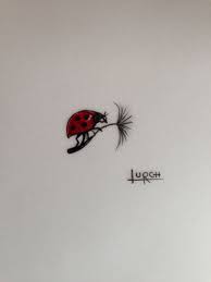 Cute flower and ladybug tattoo. Pin On Awesome Tiny Tattoo Ideas