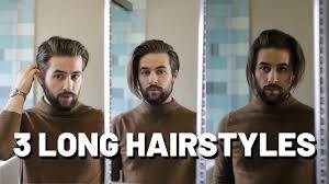 We've created a collection of long hairstyles for men with thick hair, and each one includes easy instructions on how to achieve the style, with none of them taking more than a few minutes to create. 3 Long And Mediuim Hairstyles For Men Easy Hairstyles For Mens Hair Youtube
