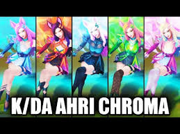 All Kda All Out Ahri Chroma Skins Spotlight Baddest Exclusive League Of Legends Youtube