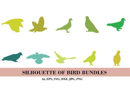 Download Silhouette Bundle Of Green Bird Graphic By Themagicboxart Creative Fabrica PSD Mockup Templates