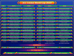 Premier league sat 1 may. Cricket World Cup 2019 Match Schedule Sports Background Stock Vector Illustration Of Result Infographic 142913557