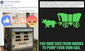 Memes Make Fun Of Oregonians That Now Have To Pump Own Gas Daily Mail Online
