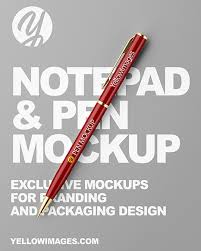Find & download free graphic resources for mockup pencil. Notepad Pen Mockup In Stationery Mockups On Yellow Images Object Mockups