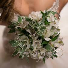Oz export presents alstrology, a promotional campaign to support the use of alstroemeria. White Alstroemeria Classic Bridal Bouquet
