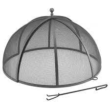 This attractive conical dome shaped metal cover is made one at a time in our small garage shop.perfect welds!lays flat with no heat warpage or distortion. Good Directions 40 In Extra Large Spark Screen Fire Pit Cover With Lifter 783 The Home Depot