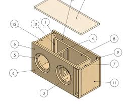 Dual 8 Inch Ported Subwoofer Box Design Ideal For Meso 8 Subs Subwoofer Box Design Subwoofer Box Diy Subwoofer Box