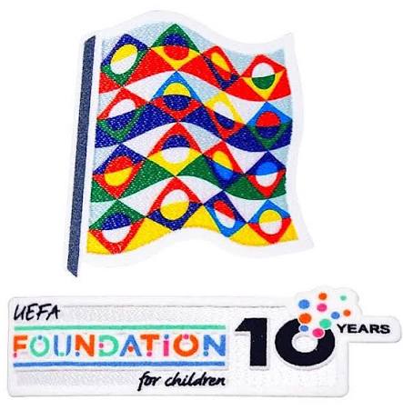 2025-26 UEFA Nations League Official Player Issue Size Football Badge Patch Set