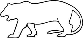 Tiger without stripes coloring page photo album. Outline Of Tiger Coloring Home