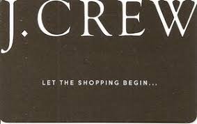 If you are a registered jcrew.com user, you may select a credit card you have previously used. Gift Card Let The Shopping Begin J Crew United States Of America J Crew Col Us Jcrew 002