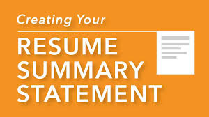 An it director resume should not have an internship section because it isn't needed. Creating Your Resume Summary Statement Youtube