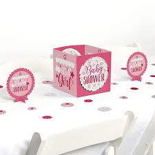 To prepare for this celebration, you need to look for some interesting decorating ideas to make you and your friends' baby shower be different or even be perfect. It S A Girl Pink Baby Shower Centerpiece And Table Decoration Kit Bigdotofhappiness Com
