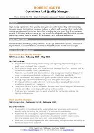 Download sample resume templates in pdf, word formats. Quality Manager Resume Samples Qwikresume