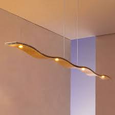 Esstischlampe hängeleuchte tischlampe dimmbar tila. Escale Fluid Dimmbare Led Hangelampe Blattgold Kaufen Lampenwelt De