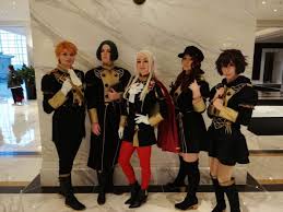 Edelgard, linhardt, mercedes, gilbert (platonic), alois (platonic), rhea, sothis, jeritza and yuri. Syrup Endwalker Hype On Twitter Day 0 Of Katsucon Was Our First Black Eagles Day And It Was So Much Fun I Love Our Group So Much Katsucon Fireemblem3houses Cosplay