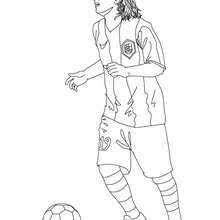 lionel messi playing soccer coloring pages hellokids com coloriage calmar