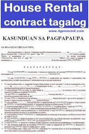 Â€¢ pagnanakaw ng mga pondo ng kasunduan ukol sa. House Rental Contract Sample In Tagalog House Rental Rental Agreement Templates Room Rental Agreement