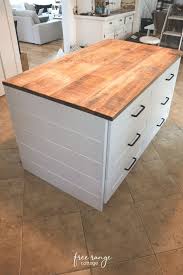 Shop wooden, metal, and butcher block options. Ikea Diy Kitchen Island With Thrifted Counter Top Free Range Cottage