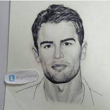 The Hottest Most Realistic Drawing Of Theo I Have Ever Seen In My Life Realistic Drawings Divergent Drawings Celebrity Drawings