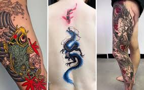 14 Beautiful Koi Dragon Tattoos To Commemorate Your Jouney