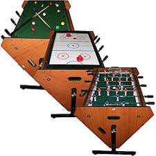 3 In 1 Rotating Game Table Billiards Air Hockey Foosball Game Room Family Game Room Design Table Games