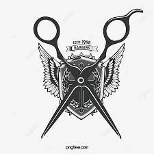 1998 صالون حلاقة مقص عناصر الديكور صور المتجهات مع المواد png logo design negative space shop logo design graphic design background templates