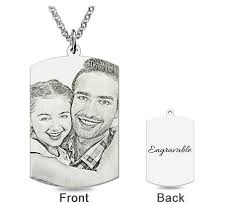 Display photos through projection or mobile phone camera, is an unexpected surprise. Personalized Sterling Silver Father Daughter Dog Tag Necklace
