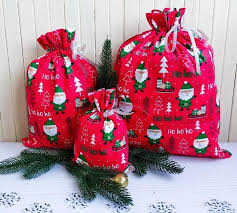Christmas Bags Santa Bag Gift Bag Santa Sack Fabric Gift Bag Etsy In 2020 Fabric Gifts Etsy Crafts Christmas Favor Bags