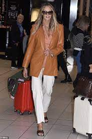 Elle Macpherson Rocks A Leather Jacket As She Touches Down In Sydney Cape Fashion Elle Macpherson Fashion