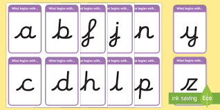 Capital and lowercase, large/ small, and cursive/ print provided. Cursive Alphabet Cards Teaching Resources