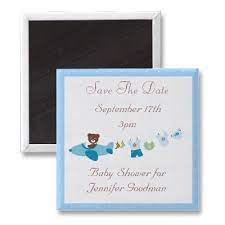 Generally, it's recommended to send your save the date magnets 6 to 8 months in advance. Plane Clothesline Blue Save The Date Baby Shower Magnet Zazzle Com 1st Birthday Party Invitations Baby Shower Baby Shower Magnets