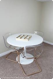 Chrome Chairs Go Gold A Game Table How To Spray Paint Metal The House Of Smiths Chrome Chair Ikea Chair Clear Chairs