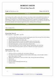 Private Duty Nurse Resume Samples Qwikresume