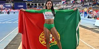 La francesa rouguy diallo (14,51) y la portuguesa patricia mamona (14,47) subieron con rojas al podio, mientras su. Patricia Mamona Imita Pichardo E Conquista Ouro No Triplo Salto Feminino Atletismo Sapo Desporto