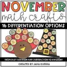 Thanksgiving Math Crafts November Math Activities Turkey Craft November Math Math Crafts Thanksgiving Math Activities