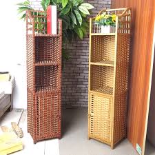 Corner unit & storage cabinet. Strawberry Rattan Simple Storage Cabinet Bedside Cabinet Small Bookcase Storage Rack Bookshelf Corner Cabinet Corner Cabinet Tel Storage Rack Rack Bookshelfbookshelf Small Aliexpress