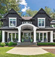 Staining these dirty, wet shingles on site costs more, and results in an inferior finish every time. Beautiful Cedar Shake Lake House With Timeless Appeal In Michigan