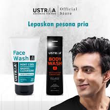 Jual Ustraa Face Wash Dry Skin Mint Cool 100gr & Ustraa Body Wash Activated  Charcoal 250g