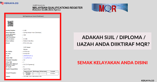 Walau bagaimanapun, kedatangan adalah wajib. Adakah Sijil Diploma Ijazah Anda Diiktiraf Mqr Semak Kelayakan Anda Disini