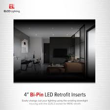 Recessed lighting replacment clips for af631 / at631 series trims. 4 Led Bi Pin Retrofit Insert Reflector Trims Elco Lighting